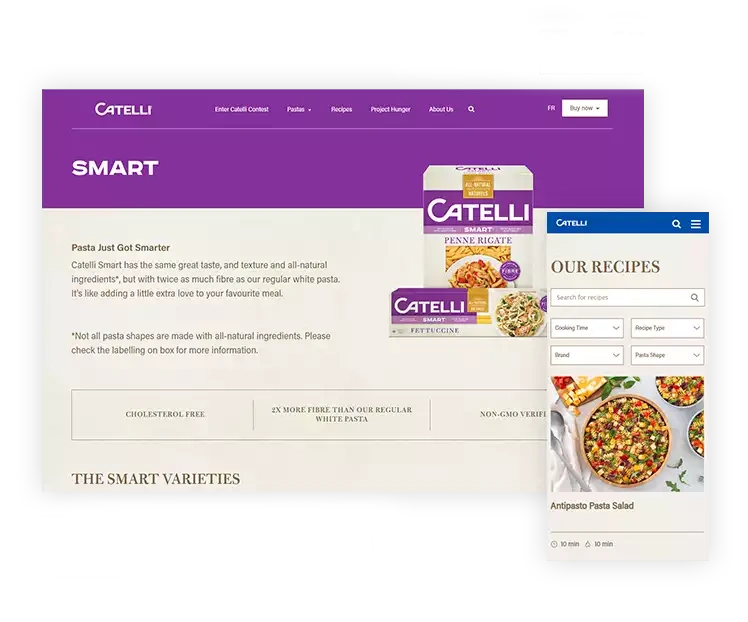 Food And Beverages Web Design