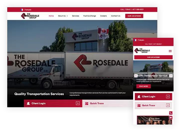 Website Design for a Trucking Company