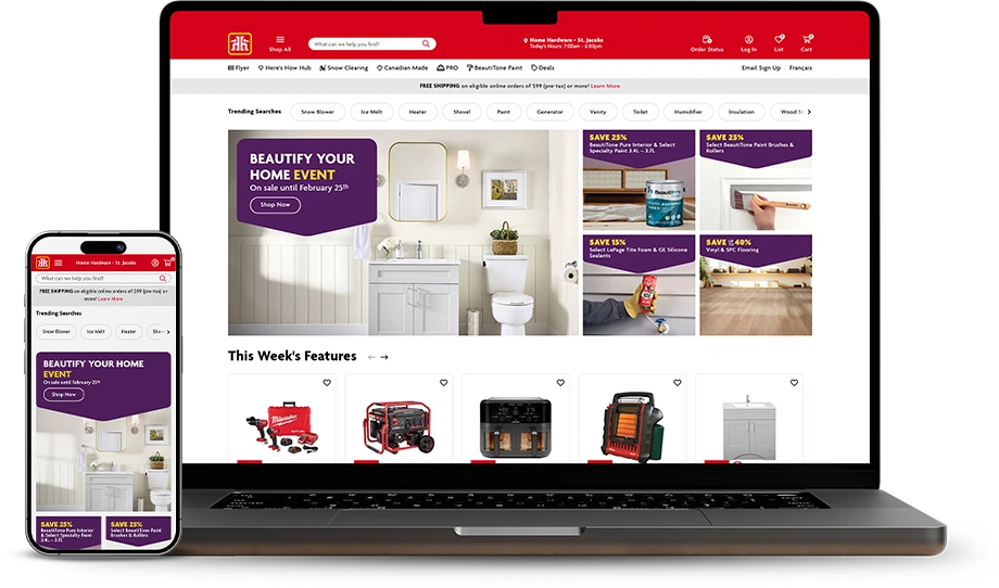 Home Hardware Web Design Case Study