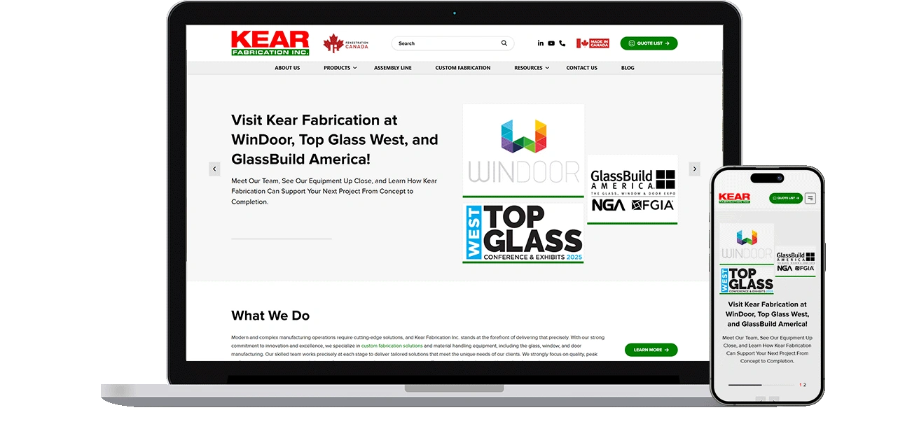 Web Design Challenges Faced By Kear Fabrication Inc.