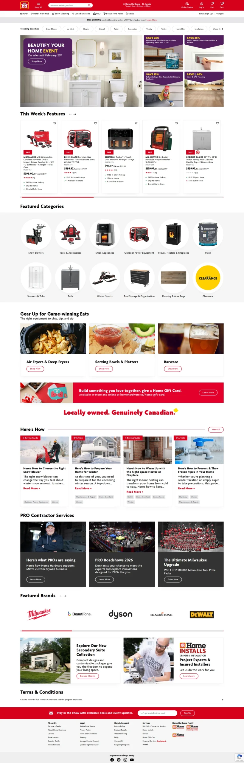 Web Design Success for Home Hardware Delivered Results